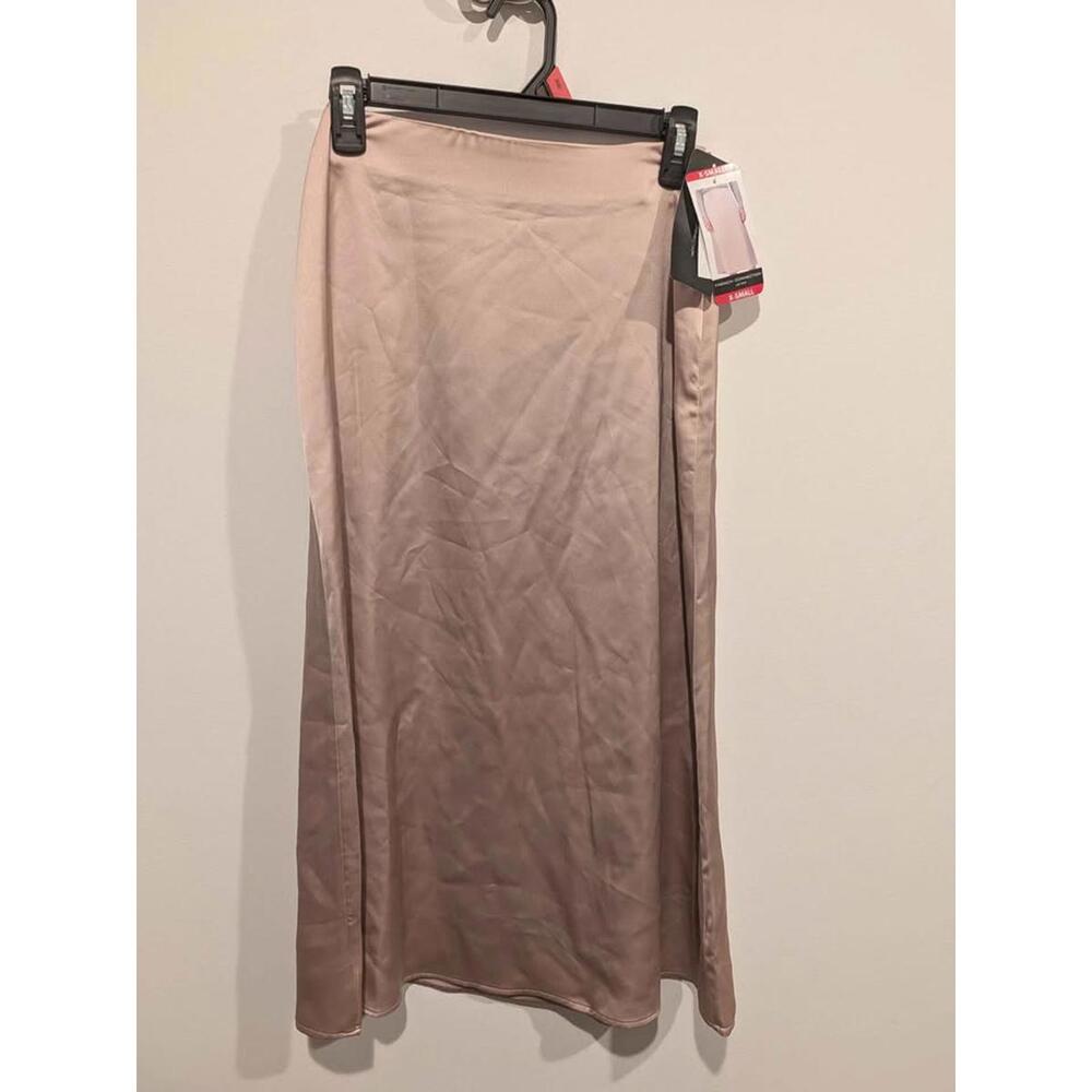 French Connection Satin Slip Skirt X-Small Blush Pink